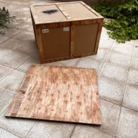 جعبه چوبی بزرگ و پالت مخصوص بسته بندی