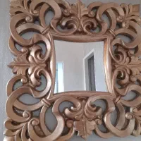 ایینه طلایی وشفاف