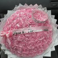 رز ربانی/گل جاودان/دسته گل روبانی/پول آرایی