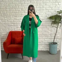 مانتو بلند  جلو باز حصیری