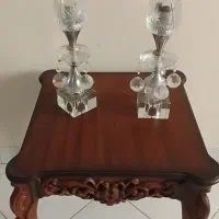 یک جفت شمعدان کریستال