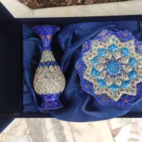 باکس هدیه بشقاب و گلدان میناکاری