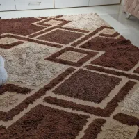 فرش شگی قهوه ی ۲عدد۶متری یا۴متری