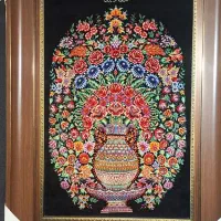 تابلو فرش ویارومیزی تمام ابریشم