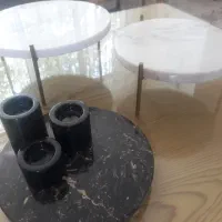 استند سنگ مرمر اصل با پایه طلایی