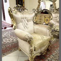 مبل استیل ۷نفره و نهارخوری ۸نفره تمام چوب راش