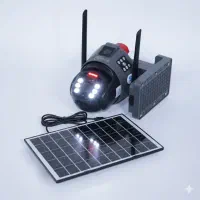 دوربین خورشیدی۳ لنزه سیم‌کارتی (بدون نیازبرق ومودم