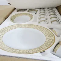 سرویس چینی 102 پارچه مهرکرم نونو 3تا جعبه 12 نفره