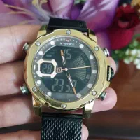 ساعت دو زمانه نیوی فورس اصل بند حصیری
