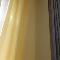 پرده پانچ زرد یه جفت