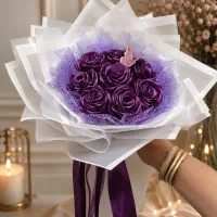 دسته گل آرایی روبانی و باکس کادویی سهند