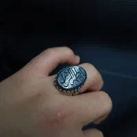 انگشتر نقره عقیق مشکی