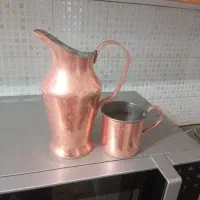 پارچ لیوان مسی قدیمی