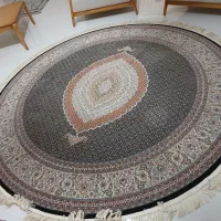 فرش دایره ۶ متری مدل ماهی دو جفت