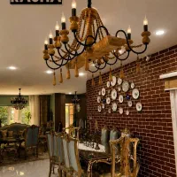 لوستر/اویز/چوبی/تولیدی لوستر راشا