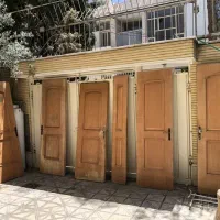 ۵لنگه درب چوبی قاب دار روکش راش با قفل و دستگیره