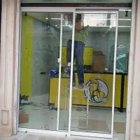 نصب و اجرای کرکره شیشه سکوریت درب اتوماتیک