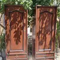 کمد چوبی جادار جفت با کشوی قفل دار