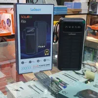 پاوربانک۲۰هزار با کابل و پنل خورشیدی