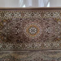 دوجفت پشتی فرش ماشینی  رنگ گردویی