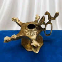 چراغ پیسوز برنجی چهار شعله دکور سنتی و لوکس