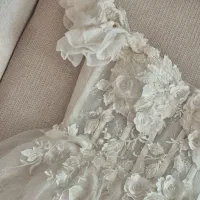 لباس عروس اروپایی دانتل فرانسه