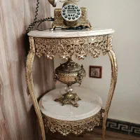 میز جاشکلاتی بزرگ وتلفن ست کامل
