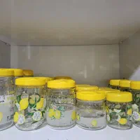 جا حبوبات شیشه ای لیمون