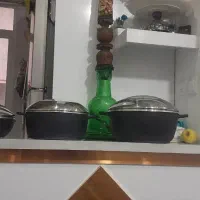 ۲ سرویس چدن قابلمه یونیک قابلمه بزرگ تابه نالینو