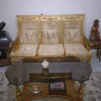 مبلغ ۹ نفره میزعسلی دراور کنسول تابلوفرش گنجه و...