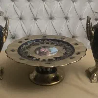 ست گلدان و شیرینی خوری رو کنسولی یا دکوری سورمه ای