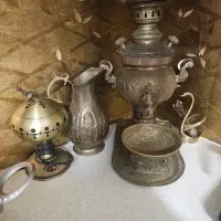 ست سماور و کنار سماوری برنج
