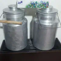 دو عدد دبه روحی بزرگ ۱۰ کیلویی مخصوص روغن‌زرد