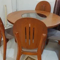 میز و صندلی ۴ نفره چوبی