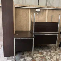 میز اداری و کتابخانه