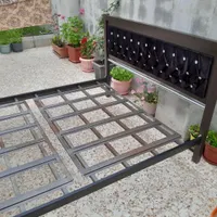 تخت خواب دونفره چوب و فلزی ۲×۱۴۰|تخت و سرویس خواب|رودسر, |دیوار