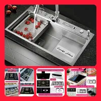 پک کامل هود گازتوکار رومیزی سینک گرانیتی Nl4598