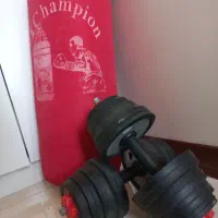 دمبل ۱۰ کیلو و کیسه بوکس