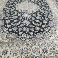 جفت فرش 6متری سرمه‌ای دستبافت نائین