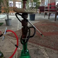 دوتا قلیان سیب قهوه خانه ای