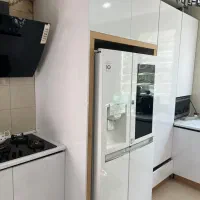10متر کابینت mdf با سینک و هود اخوان،خیلی تمیز