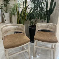 صندلی حصیری  ۲ عدد چوب راش