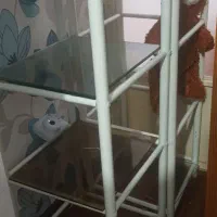 میز طبقاتی شیشه ای