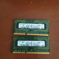 دو عدد رم ddr3 ظرفیت ۲ گیگ برند سامسونگ لپتاپ
