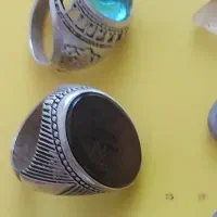 باسلام سه عدد انگشتر نقره عقیق قدیمی به فروش میرسد