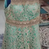 لباس مجلسی شیک دخترونه رنگ مغز پسته ای خوشگل