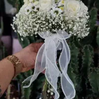 دسته گل مخلوط سفید