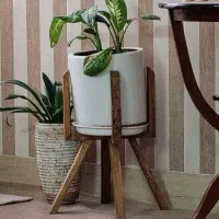 گلدان سرامیکی و پایه ۲ تا از هر کدوم