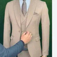 کت شلوار شیک رنگ کرم