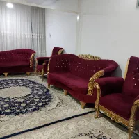 مبل ۸نفره چوب با ۳عدد میز